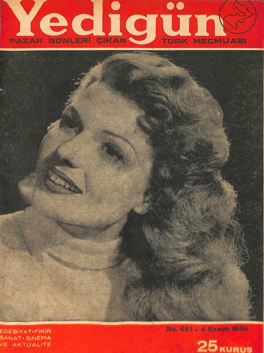 Yedigün Dergisi 4 Kasım 1945 No.661 - Cahit Uçuk - Solelli - Ragıp Şevki Yeşim - Nizamettin Nazif NDR93541 - 1