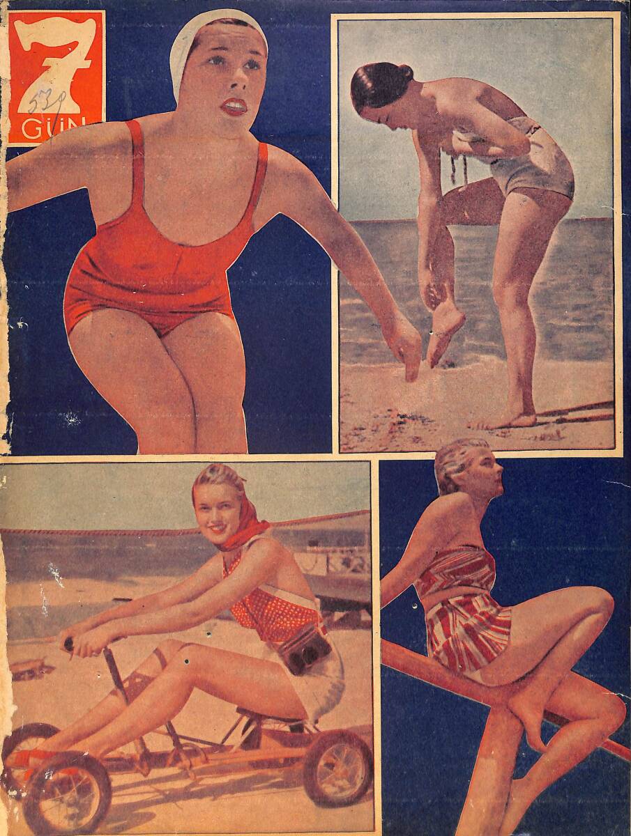 Yedigün Dergisi 5 Temmuz 1943 No.539 - İstanbul'da Sıcaklar Başlıyor - DR. Nuri Ömer Ergene - Reşat Nuri Güntekin - Faruk Nafiz Çamlıbel NDR93628 - 1