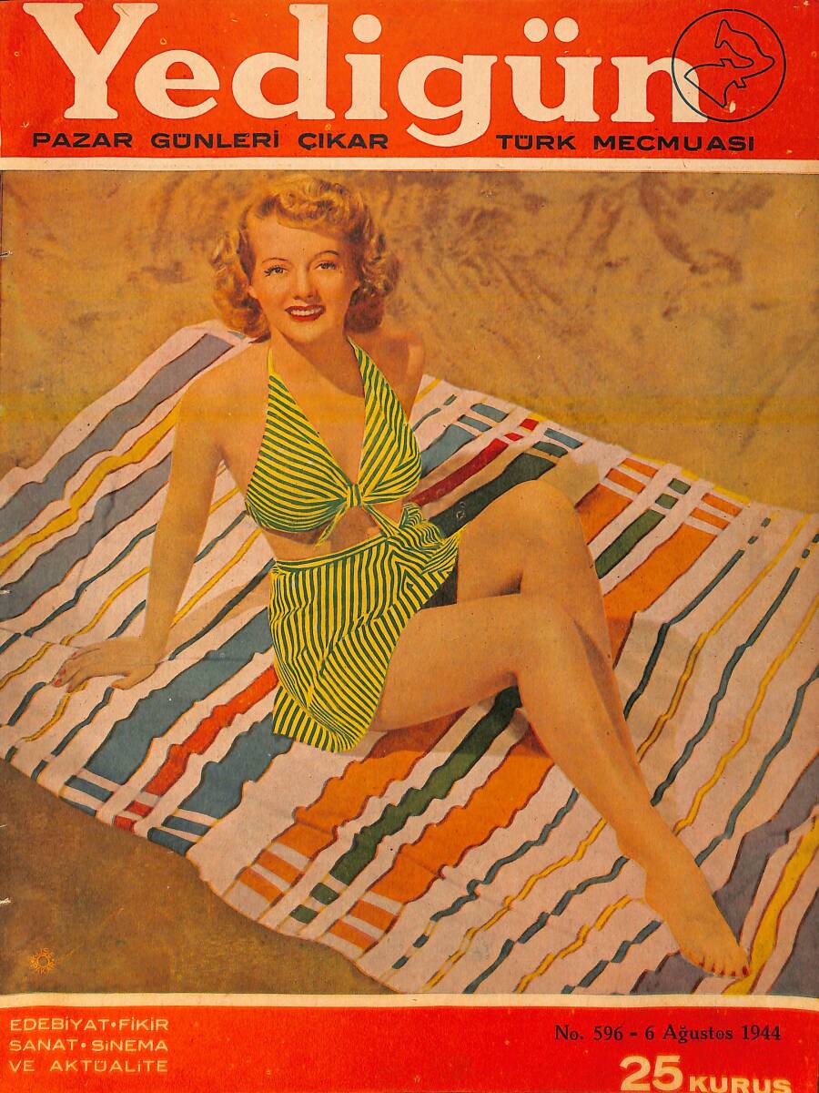 Yedigün Dergisi 6 Ağustos 1944 No.596 - Kemal M. Altınkaya - İbrahim Alaettin Gövsa - Hüseyin Cahit Altınkaya - Musa Ataş NDR95446 - 1