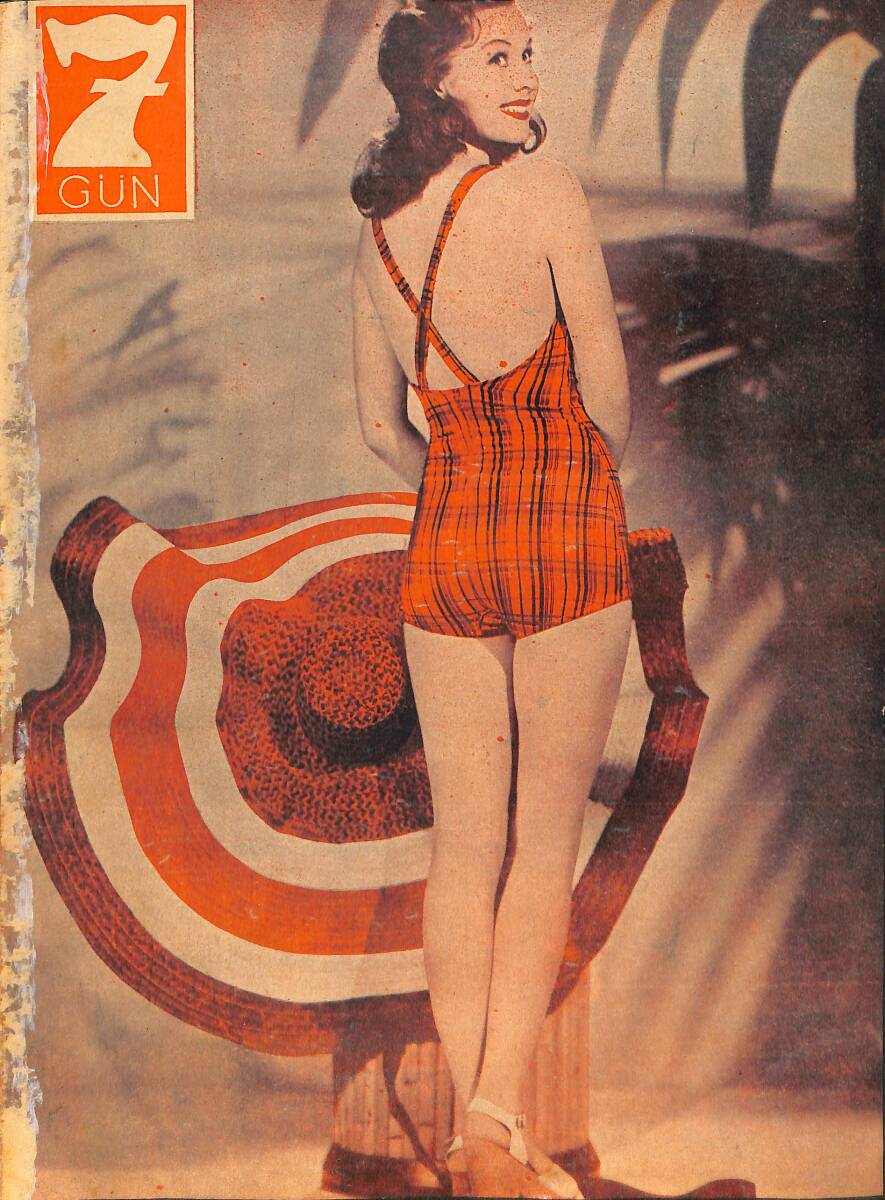 Yedigün Dergisi 6 Temmuz 1942 No.487 - Karpuzun Mevsimi Geldi - Şüküfe Nihal - Dr. Nuri Ömer Ergene - Şükrü Kaya - İbrahim Hakkı NDR93640 - 1