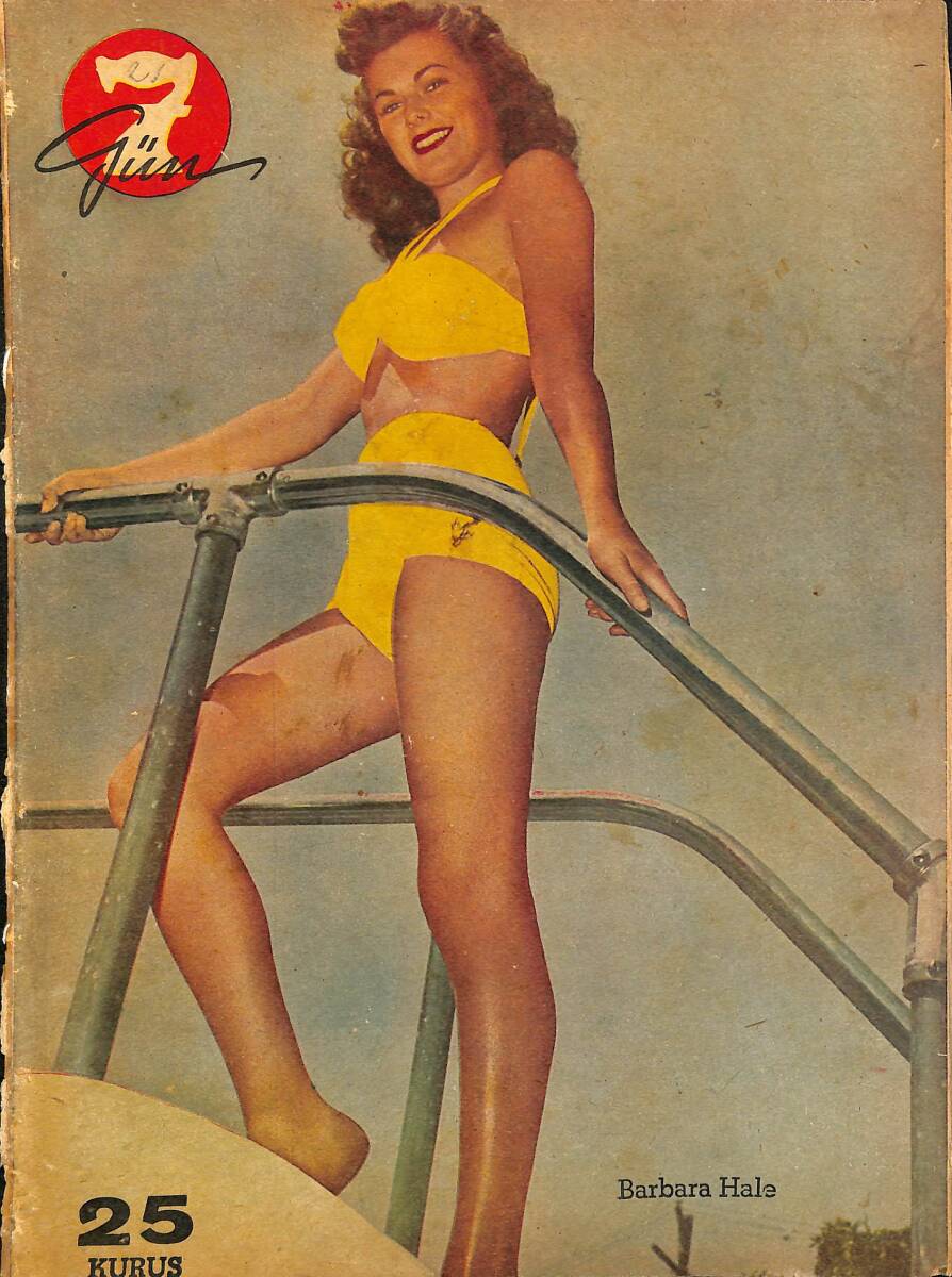 Yedigün Dergisi 7 Ağustos 1948 Sayı : 21 - Kapak : Barbara Hale NDR98375 - 1