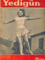 Yedigün Dergisi 7 Ekim 1945 No.657 - Şüküfe Nihal - Rakım Çalapala - Ragıp Şeviki Yeşim - Nizamettin Nazif - Hüseyin Cahit Yalçın NDR93544 - Gökçekoleksiyon