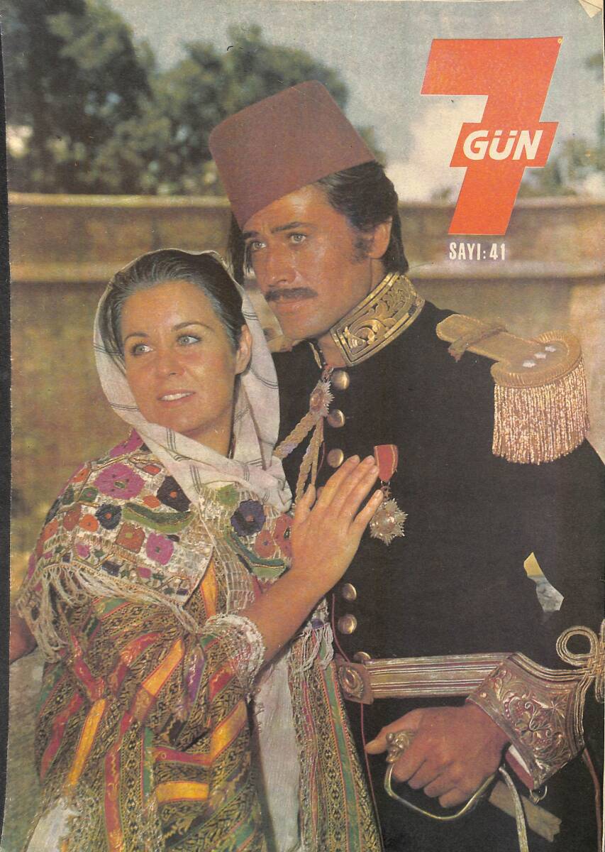 Yedigün Dergisi 7 Eylül 1969 Sayı: 41 - Kapak: Cüneyt Arkın, Fatma Girik - Müşfik Kenter - Fatma Girik 