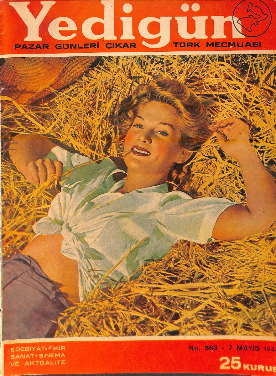 Yedigün Dergisi 7 Mayıs 1944 No.583 - Hatemi Senih Sarp - Kadri Kayabal - Sacide Artemel -Kemal M. Altınkaya NDR95658 - 1