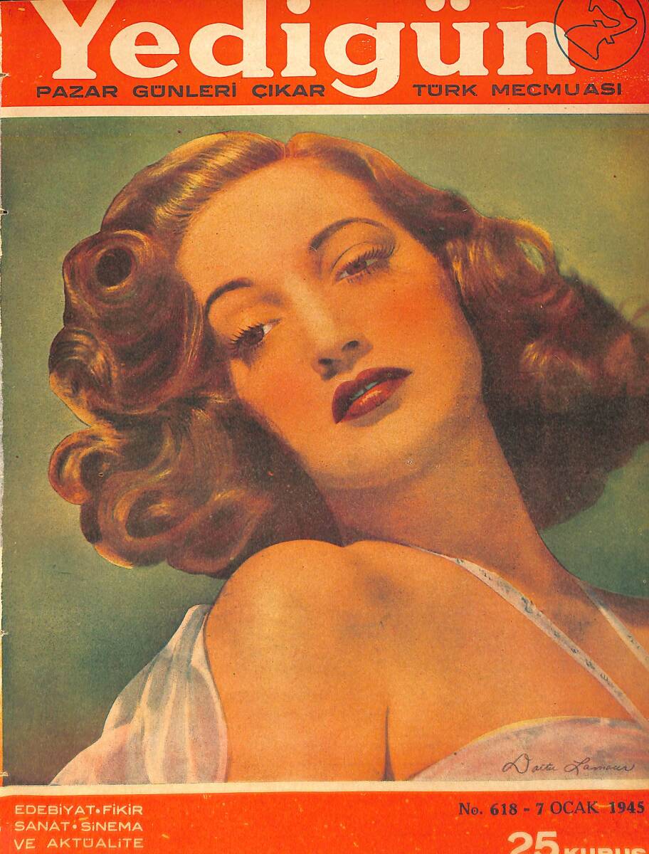 Yedigün Dergisi 7 Ocak 1945 No.618 - Hitlerin Hataları - Felaket Getiren Milyonlar - Ingrid Bergman - Charles Boyer NDR93497 - 1