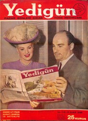 Yedigün Dergisi 8 Aralık 1946 No.718 - Kapak: Maureen O'Hara ve Hikmet Feridun Es NDR95421 - Gökçekoleksiyon