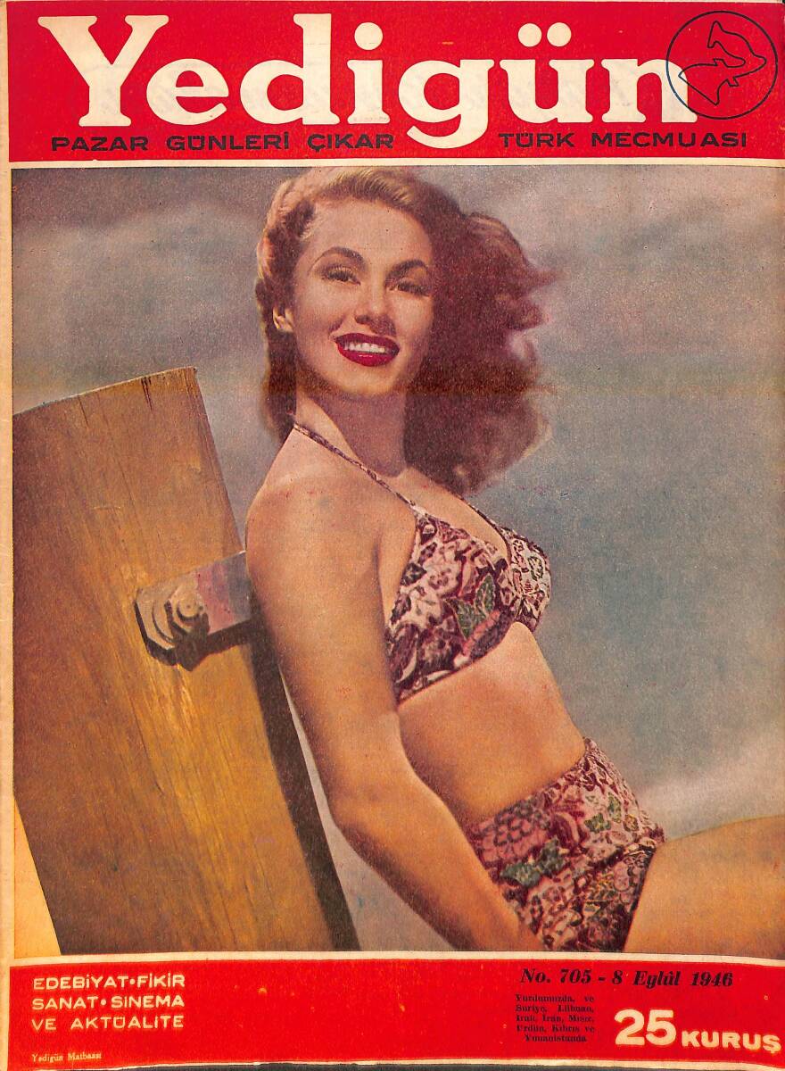 Yedigün Dergisi 8 Eylül 1946 No.705 - Amerikan Donanması - İbrahim Alaettin Gövsa - Hayri Alpar - Kerime Nadir NDR95432 - 1