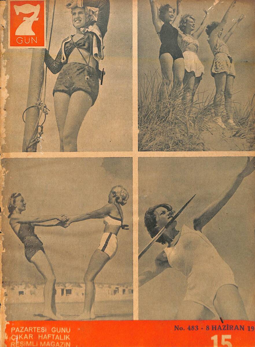 Yedigün Dergisi 8 Haziran 1942 No.483 - Memlekete Yaz Geldi - Hüseyin Cahit Yalçın - Şükrü Kaya - Dr. Nuri Ömer Ergene - Nurullah Berk NDR93644 - 1