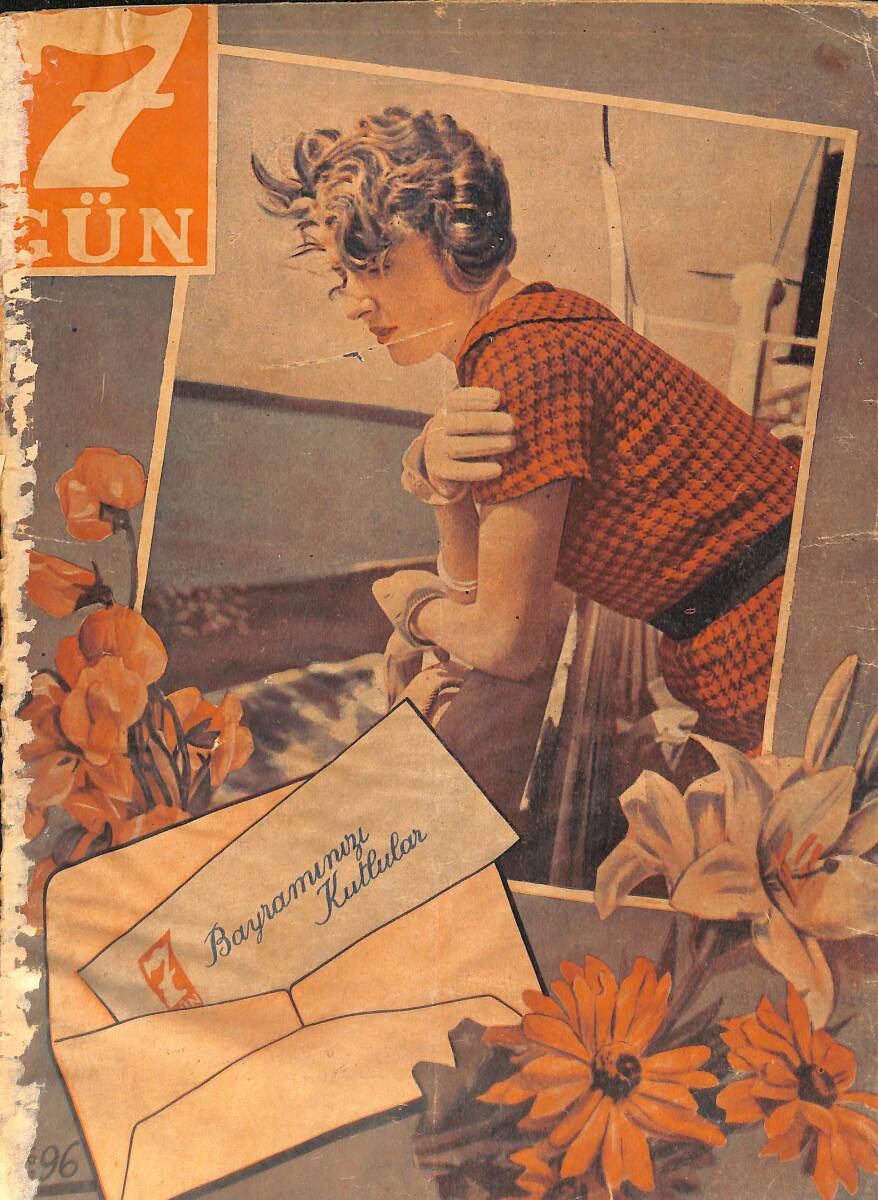 Yedigün Dergisi 9 Ocak 1935 No.96 - Bay Kenan - İbrahim Hakkı - Mahmut Yasari - Hüseyin Cahit - Naci Sadullah - Vecihi Kemal NDR93577 - 1