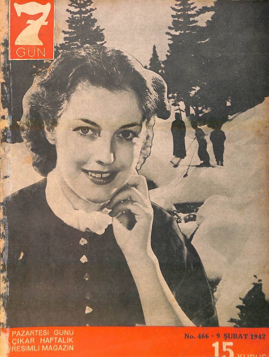 Yedigün Dergisi 9 Şubat 1942 No.466 - Hüseyin Cahit Yalçın - Ahmet Naim - Nuri Ömer Ergene - Şükrü Kaya NDR95137 - 1