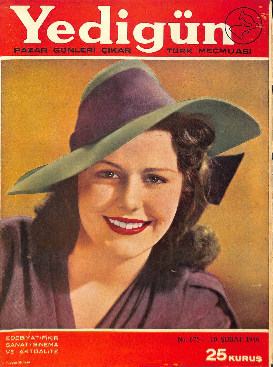 Yedigün Dergisi Türk Mecmuası 10 Şubat 1946 No.675 – Ann Blyth – Gloria Jean – Ginny Simms NDR101687 - 1