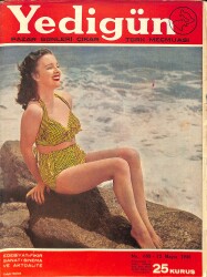 Yedigün Dergisi Türk Mecmuası 12 Mayıs 1946 No.688 – Greer Garson – Rita Hayworth – John Carrol – Clark Gable – Esther Williams NDR101682 - Gökçekoleksiyon