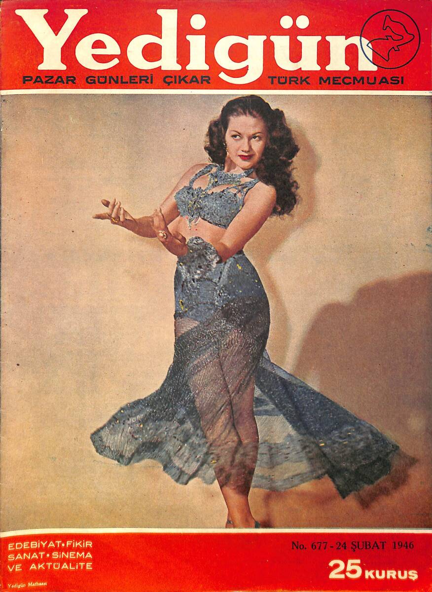 Yedigün Dergisi Türk Mecmuası 24 Şubat 1946 No.677 – Hedy Lamarr – John Loder – Bette Davis – Martha Vickers NDR101681 - 1