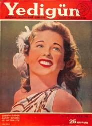 Yedigün Dergisi Türk Mecmuası 27 Ocak 1946 No.673 – Amerikan Ordusu Akdeniz'de - Dr. Nuri Ergene - Rakım Çalapala - Anita Louise - Cornel Wilde NDR101670 - Gökçekoleksiyon