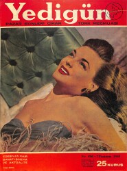 Yedigün Dergisi Türk Mecmuası 7 Temmuz 1946 No.696 – Kapak: Marguerite Chapman - İbrahim Alaettin Gövsa - Nizamettin Nazif - Ragıp Şevki Yeşim NDR101671 - Gökçekoleksiyon