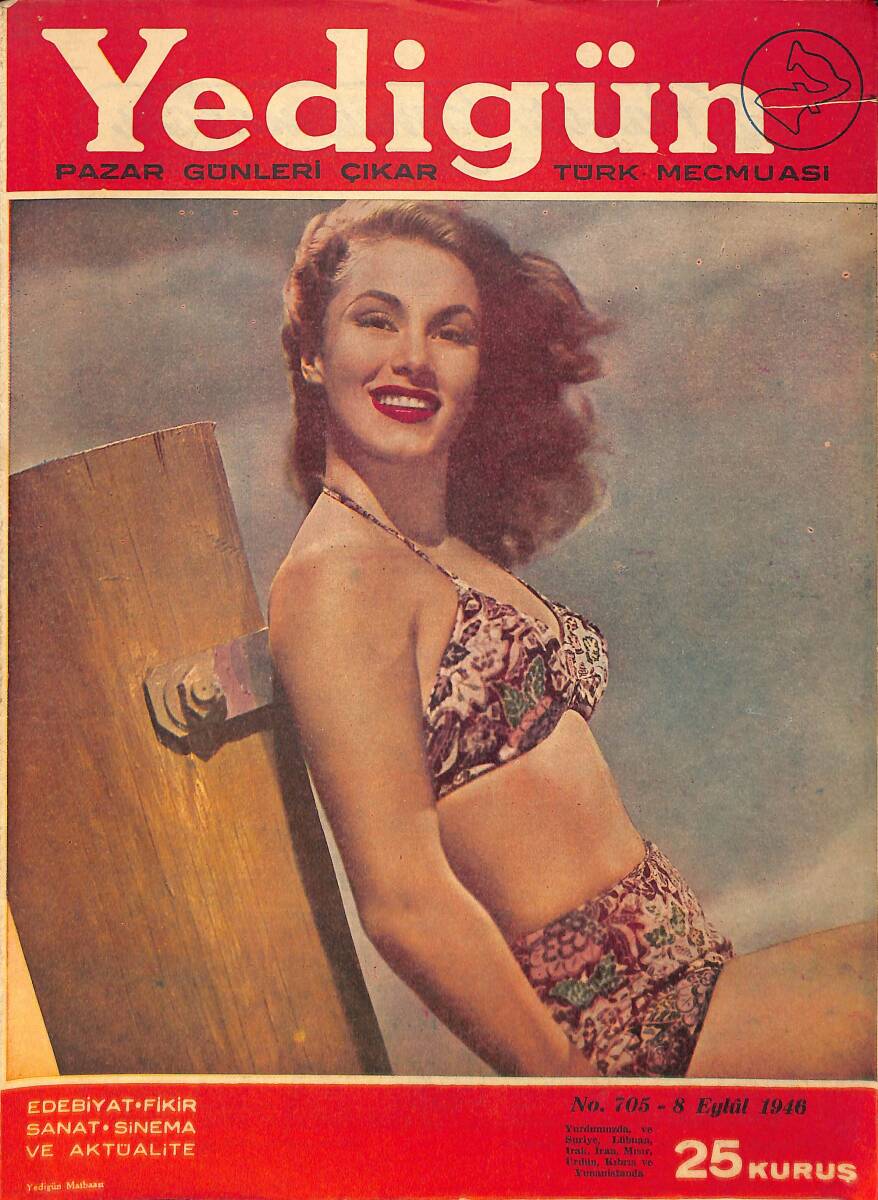 Yedigün Dergisi Türk Mecmuası 8 Eylül 1946 No.705 – İngiliz Tahtının Varisi Prenses Elizabeth ve Kral Jorj – Ann Sothern NDR101685 - 1