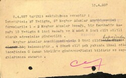 YEDİGÜN KARAGÖZ KARİKATÜR Gazeteleri Sipariş Bildiri Kartı 15 Nisan 1937 Damga Pullu EFM(N)10891 - 2