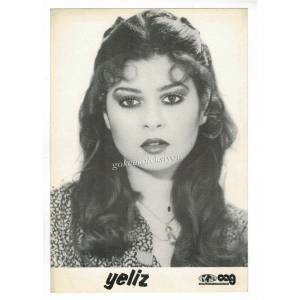 Yeliz Orta Boy Siyah Beyaz Kartpostal - 1