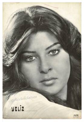 Yeliz Siyah-Beyaz Büyük Boy Kartpostal KRT6778 - 1