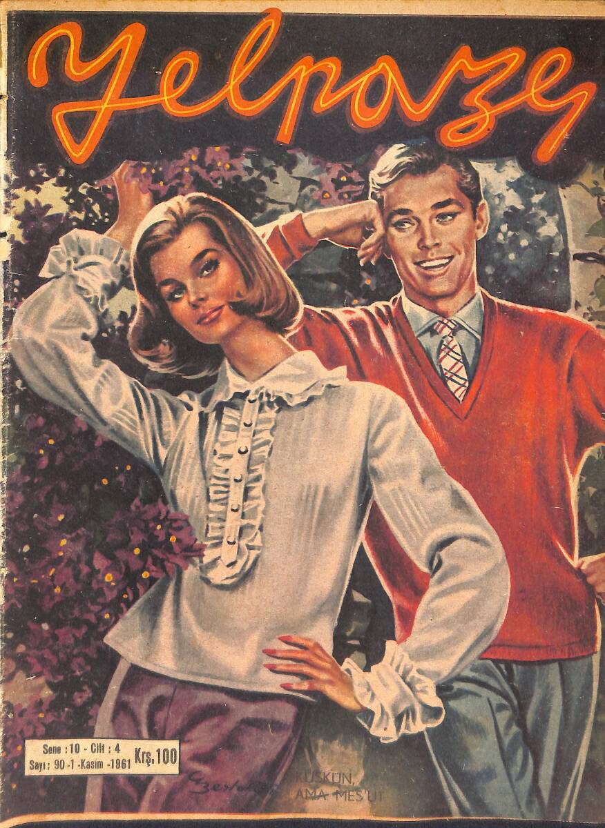 Yelpaze Dergisi 1 Kasım 1961 - Mualla Kavur - Dean Martın - Tarık Tekçe - Sofia Loren - Joan Collins - Brıgıtte Bardot - Saime Sinan NDR87777 - 1