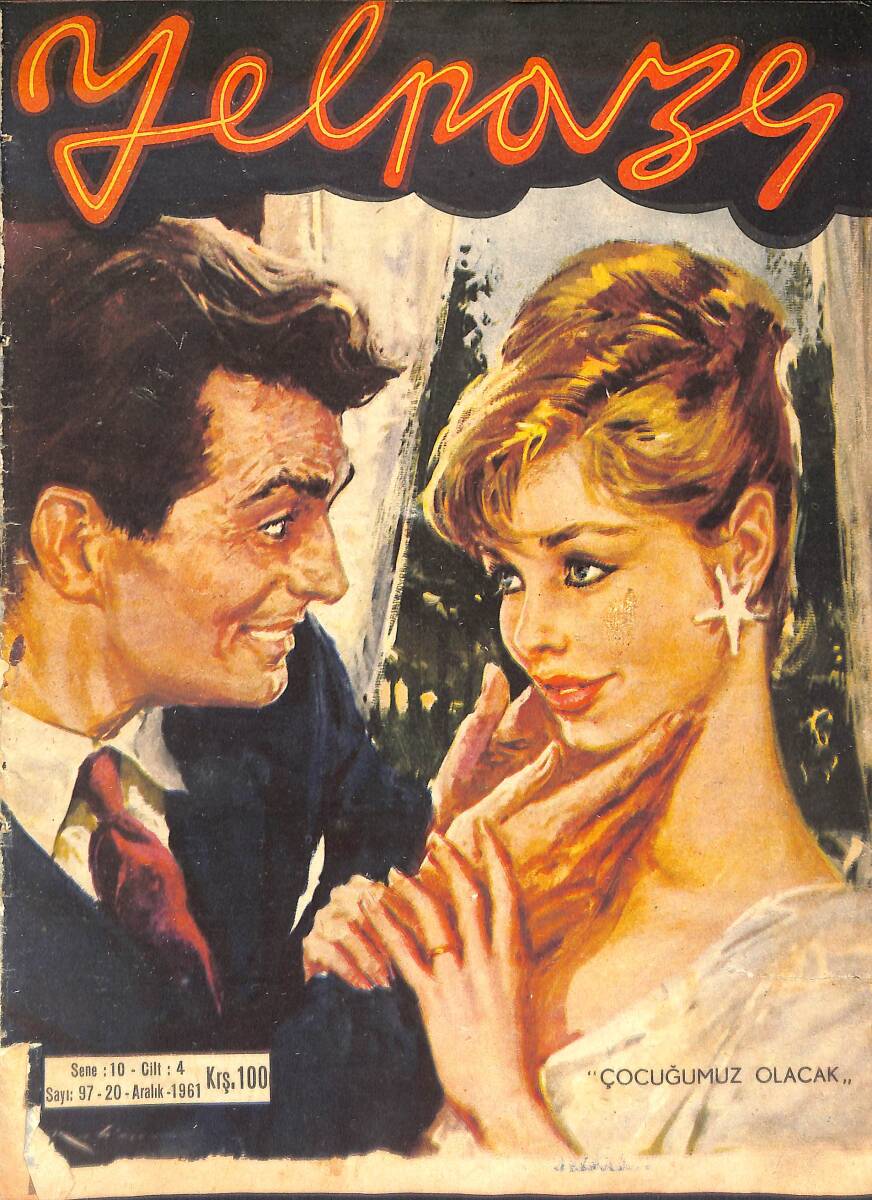 Yelpaze Dergisi 20 Aralık 1961 Sayı:97 - Alev Koral - Türkan Şoray - Jeanne Valerie - Jean Glade Brıaly - Alain Delon - Claudia Cardinale NDR87791 - 1