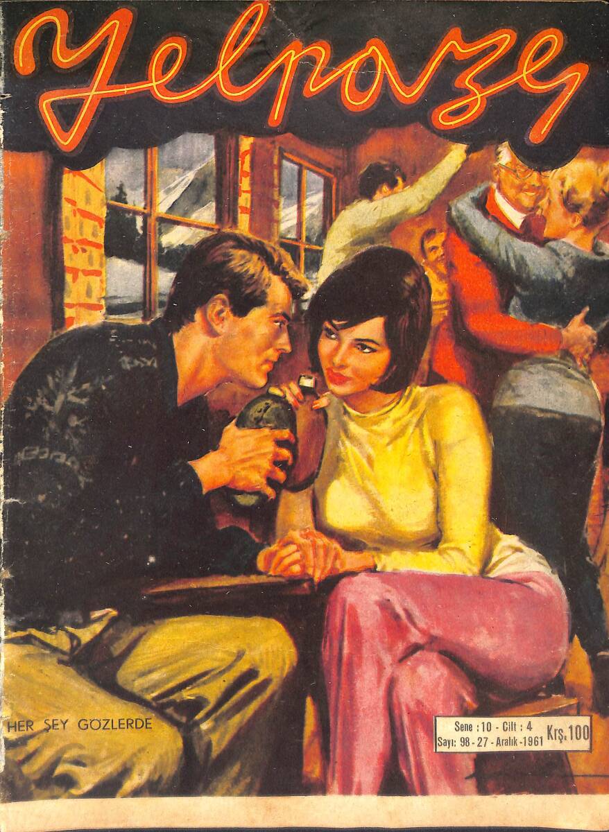 Yelpaze Dergisi 27 Aralık 1961 Sayı:98 - Suna Selen - Fikret Hakan - Yvonne Fourneaux - Rossana Podesta - Claudia Cardinale - Jayne Mansfield NDR87790 - 1