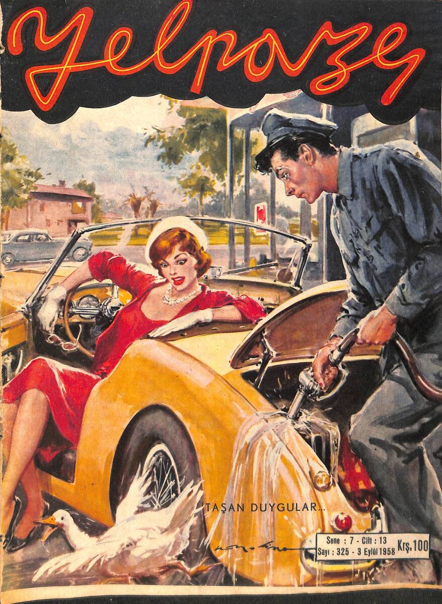 Yelpaze Dergisi 3 Eylül 1958 Sayı:325 - 27. İzmir Fuarı Törenle Açıldı - Tyrone Power - Rock Hudson - Lauren Bacall NDR90548 - 1