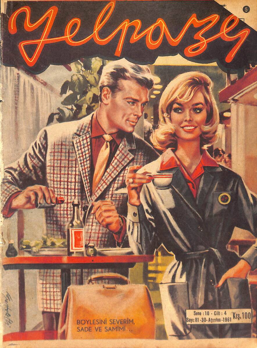 Yelpaze Dergisi 30 Ağustos 1961 Sayı:81 - Nedret Güvenç - Müfik Kiper - Joan Crawford - Deborah Kerr - Göksel Arsoy NDR87774 - 1