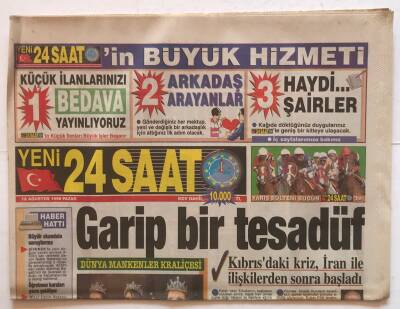 Yeni 24 Saat Gazetesi 18 Ağustos 1996 - İbo Muradına Erdi GZ4017 - 1