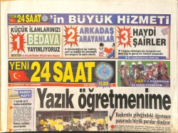 Yeni 24 Saat Gazetesi 21 Ağustos 1996 - Terim'de Hagi Korkusu - Büyükada'da Resim Sergisi GZ3821 - Gökçekoleksiyon
