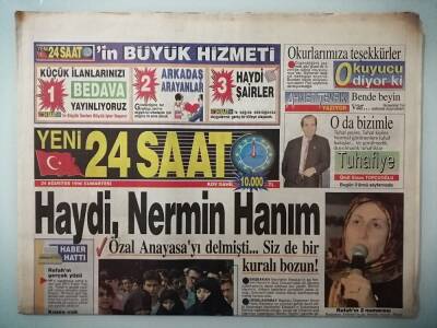 Yeni 24 Saat Gazetesi 24 Ağustos 1996 Haluk Levente Polis Şoku -GZ14943 - 1