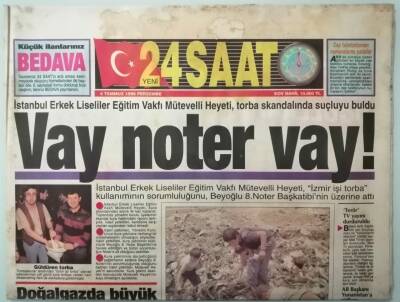 Yeni 24 Saat Gazetesi 4 Temmuz 1996 Gol Kralı Bir Spor Yazarı -GZ37404 - 1