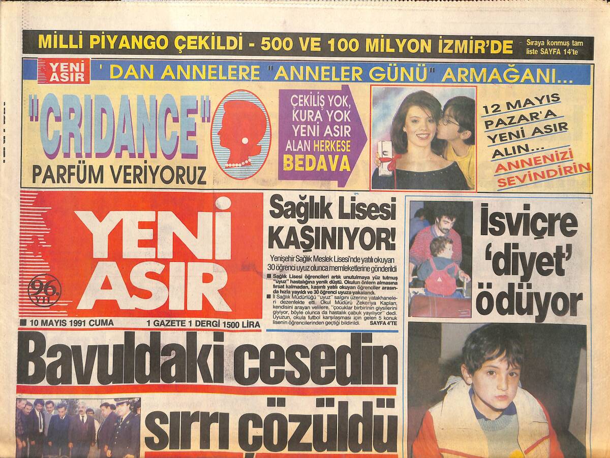 Yeni Asır Gazetesi 10 Mayıs 1991 - Galatasaray Kupa Zaferini Sabaha Kadar Çılgınca Kutladı GZ134075 - 1