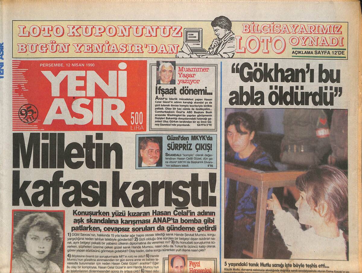 Yeni Asır Gazetesi 12 Nisan 1990 - Menderes,Zorlu Ve Polatkan'a İtibar İadesi... GZ133751 - 1