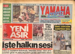 Yeni Asır Gazetesi 13 Ağustos 1991 - Ajda Pekkan Seni Seçtim Albüm Afişi - Türkan Şoray Evlendi Mi ? GZ132147 - 1