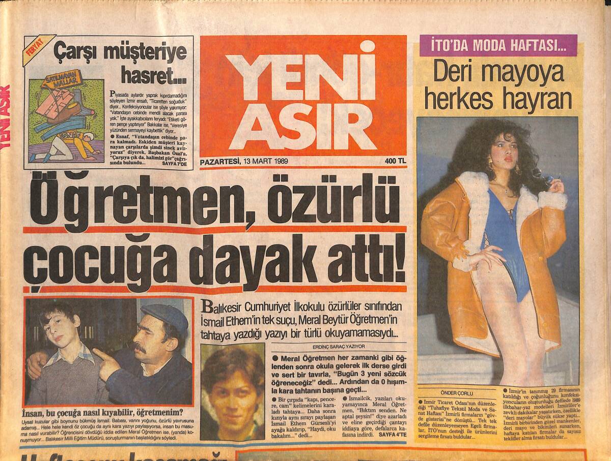 Yeni Asır Gazetesi 13 Mart 1989 - Çakmur'dan , Özfatura'ya Açık Davetiye - Tarihi Lokomotifle Tarihe Yolculuk... GZ132141 - 1