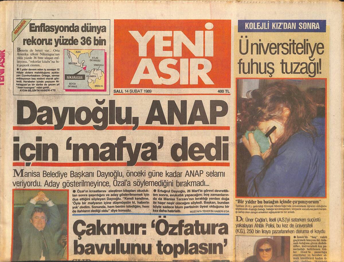 Yeni Asır Gazetesi 14 Şubat 1989 - Gorbaçov İle JR , Dallas'ta Buluşur Mu ? - Galatasaray'a Huzur Geldi GZ133578 - 1