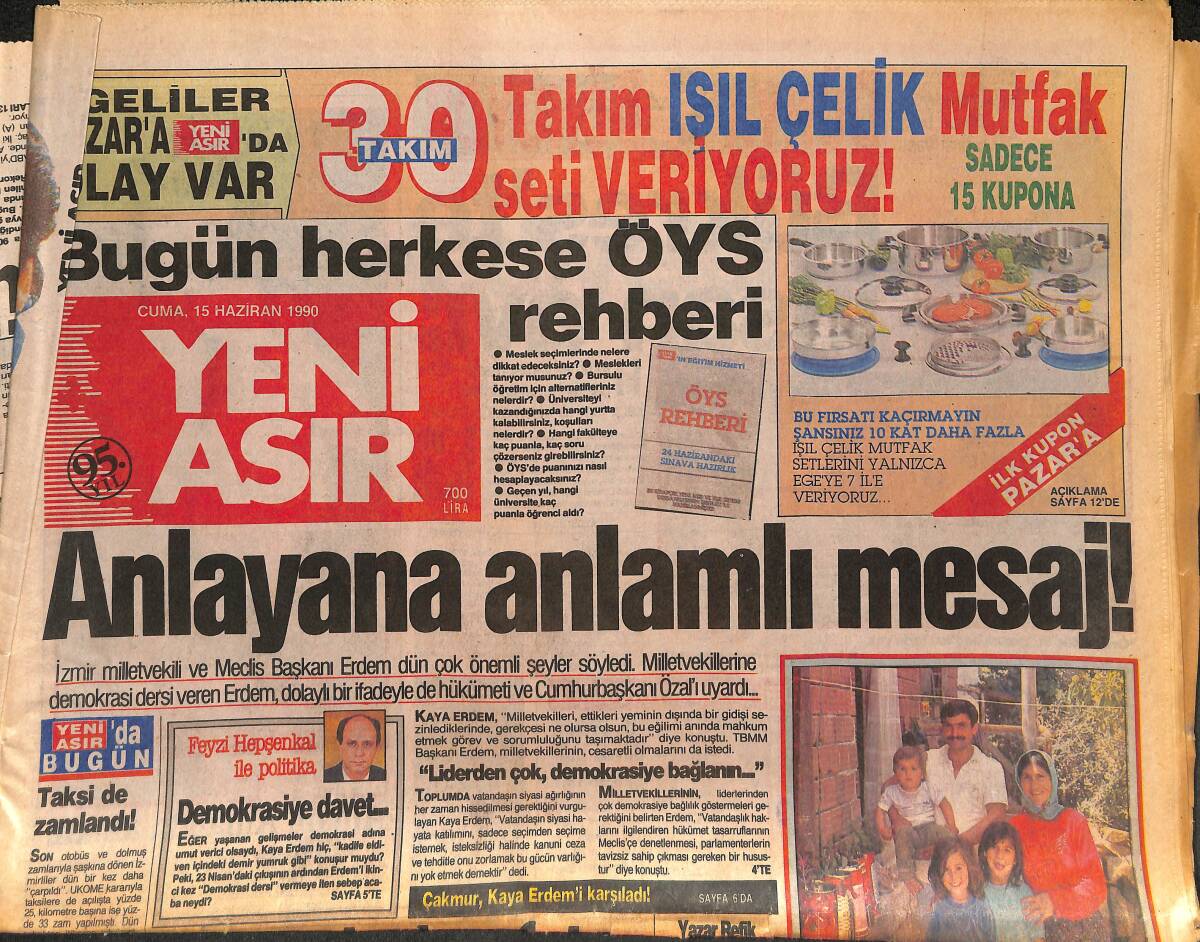 Yeni Asır Gazetesi 15 Haziran 1990 - Maradona , 1986 Kupası'nda Elle Attığı Golle İngilizleri Cayır Cayır Yakmıştı GZ133813 - 1