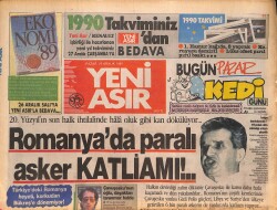 Yeni Asır Gazetesi 24 Aralık 1989 - Romanya'da Paralı Asker Katliamı - Balıkesir'de Kirli Hava Yüzünden 2 Kişi Öldü GZ131622 - Gökçekoleksiyon