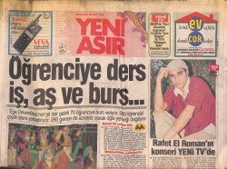 Yeni Asır Gazetesi 20 Mart 1996 - Rafet El Roman'ın Konseri Yeni TV'de GZ131593 - Gökçekoleksiyon