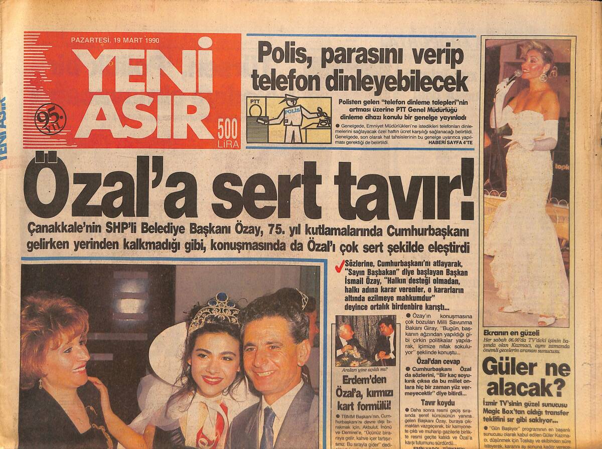Yeni Asır Gazetesi 19 Mart 1990 - Avrupa Ve Japonya'da Geliştirilen Otomobiller Sürücülerini Sanki Rüya Alemine Götürüyorlar GZ134229 - 1
