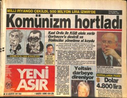 Yeni Asır Gazetesi 20 Ağustos 1991 - ANAP Kendine Çok Güveniyor - Komünizm Hortladı GZ132053 - Gökçekoleksiyon
