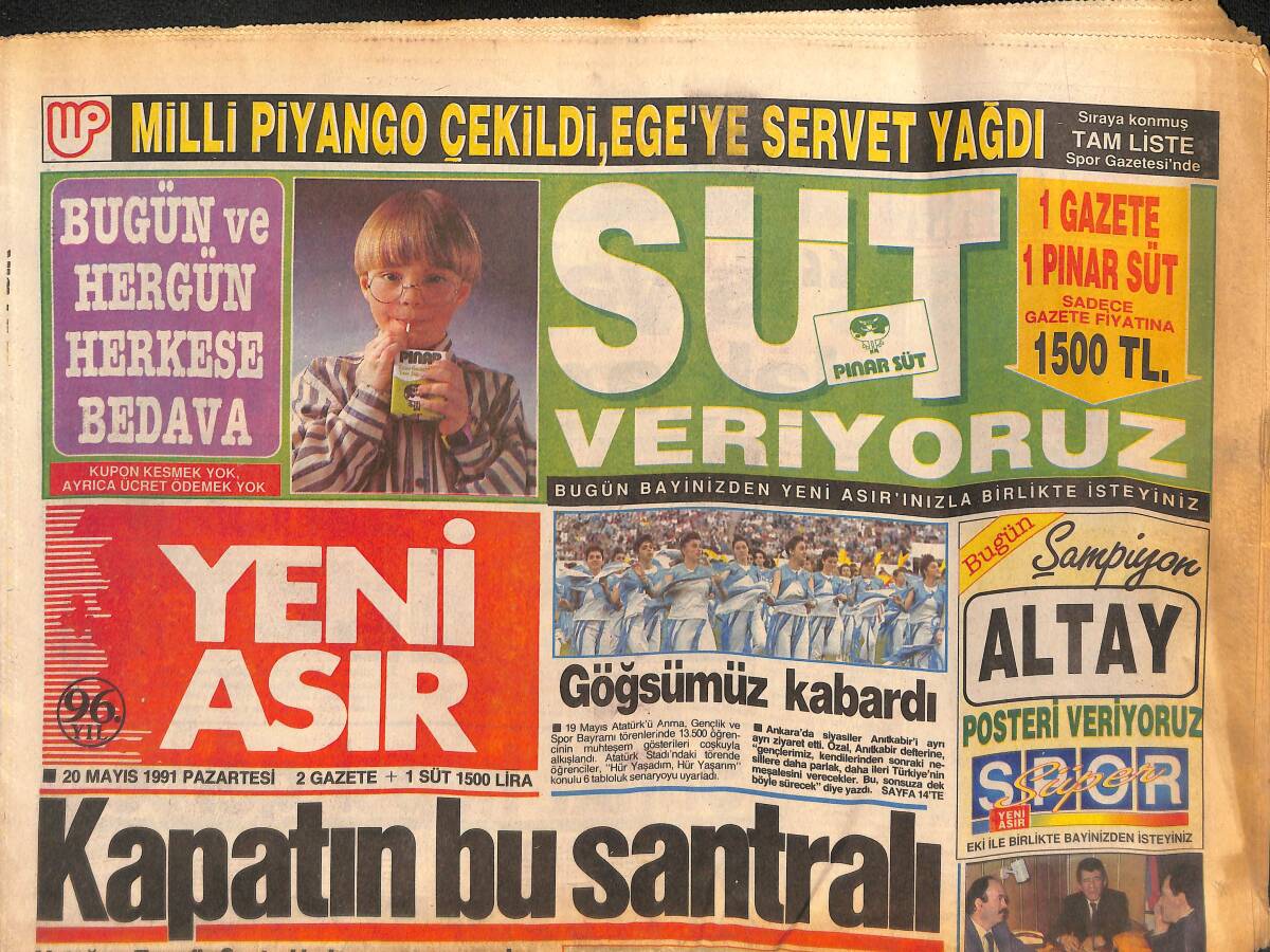 Yeni Asır Gazetesi 20 Mayıs 1991 - Termik Santral İlçedeki Vatandaşları Kanser Ediyor - Baykalcıların Kalesi Düştü GZ132262 - 1