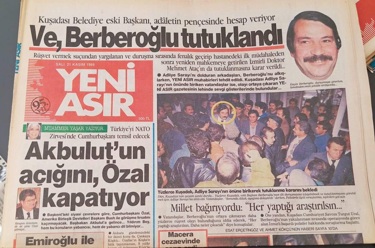 Yeni Asır Gazetesi 21 Kasım 1989 - Akbulut'un Açığını Özal Kapatıyor - Karşıyakalı Sporcuya Dolandırıcılık Suçlaması GZ134777 - 1