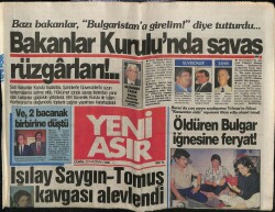 Yeni Asır Gazetesi 23 Haziran 1989 - Işılay Saygın - Tomuş Kavgası Alevlendi GZ61644 - 1