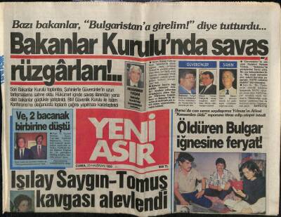 Yeni Asır Gazetesi 23 Haziran 1989 - Işılay Saygın - Tomuş Kavgası Alevlendi GZ61644 - 1