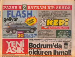 Yeni Asır Gazetesi 24 Ağustos 1989 - Yılın Gazinosu Bülent Ersoy, İbrahim Tatlıses, Ahu Tuğba, Selçuk Ural, Nilüfer, Kayahan GZ132167 - 1