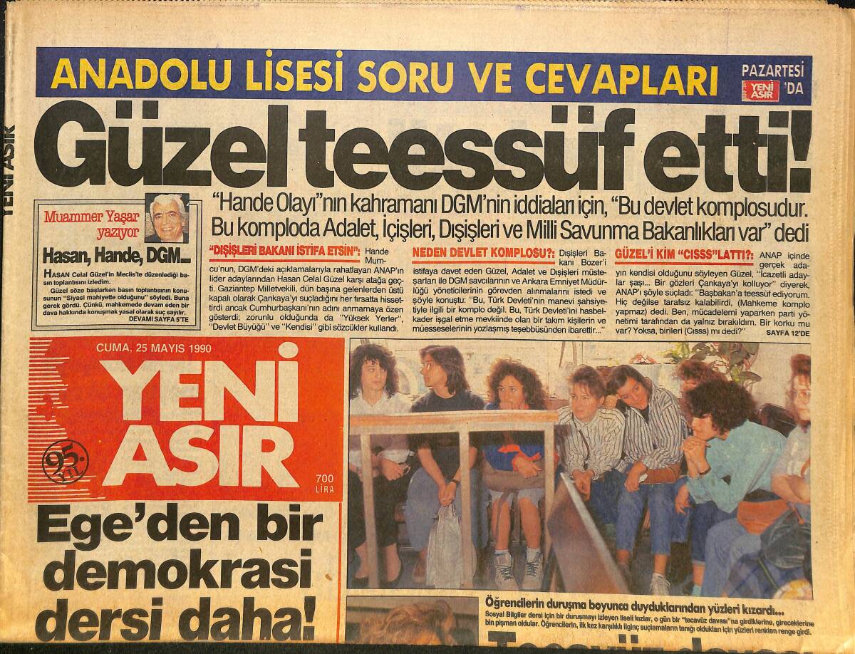 Yeni Asır Gazetesi 25 Mayıs 1990 - Ve Vali Karacan Denizli'ye Geldi GZ133479 - 1