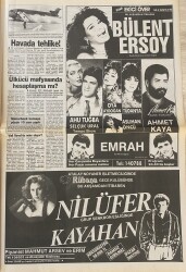 Yeni Asır Gazetesi 26 Ağustos 1989 - Fuar Akasyalar Yılın Gazinosu, Bülent Ersoy, İbrahim Tatlıses, Ahu Tuğba, Hülya Avşar, Ahmet Kaya, Emrah, Nilüfer GZ132171 - 4