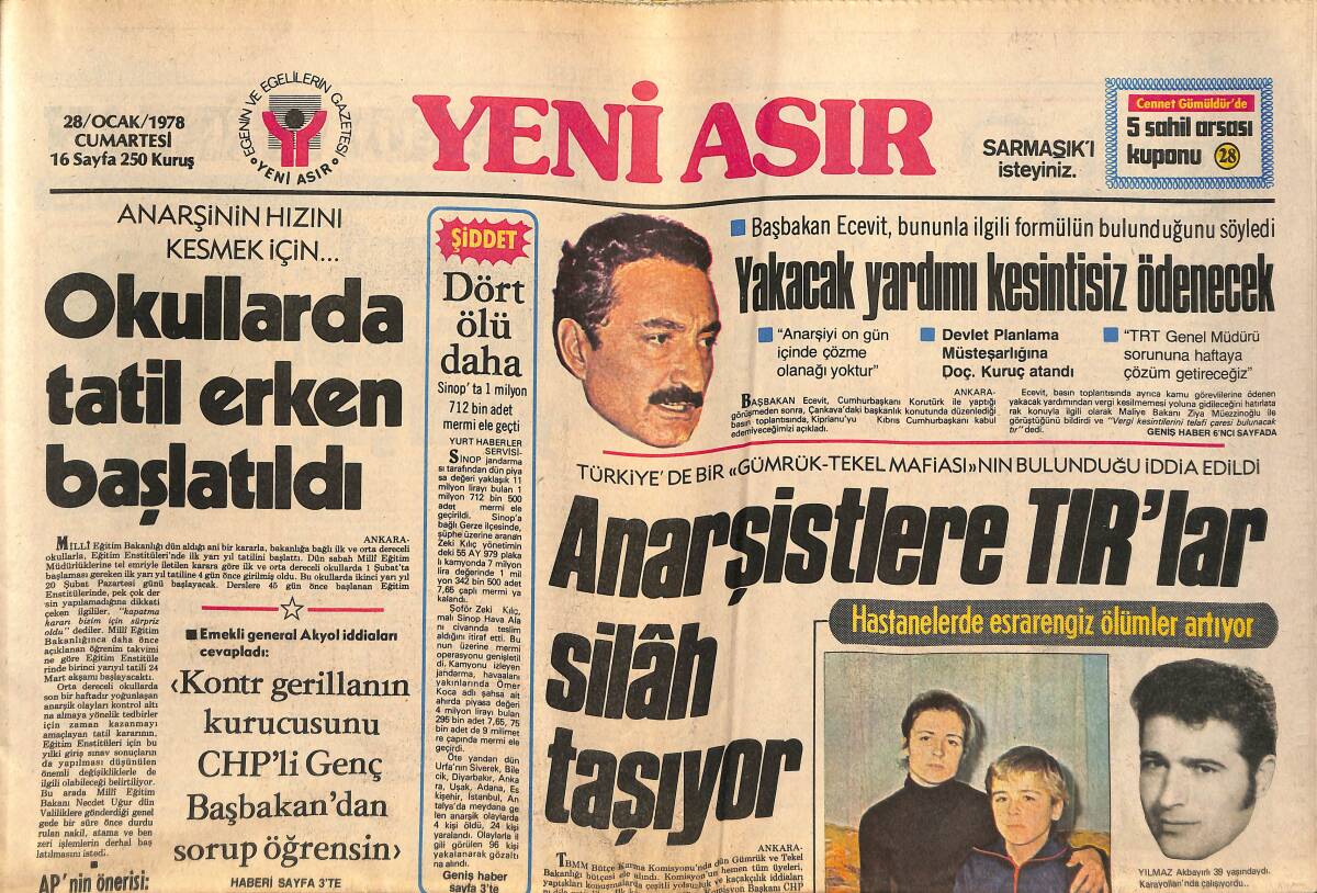 Yeni Asır Gazetesi 28 Ocak 1978 - Cruyff Sezon Sonunda Futbolu Bırakıyor GZ134370 - 1